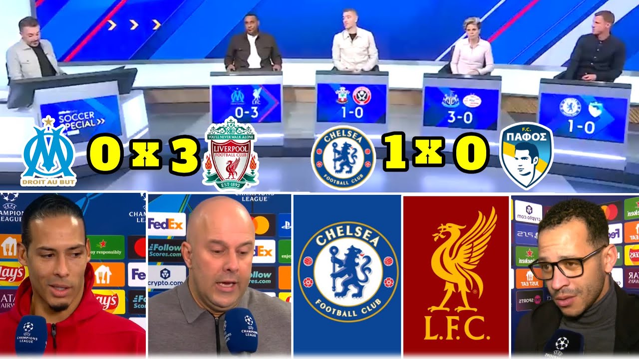 🚨 Chelsea and Liverpool win! Reactions from Van Dijk, Arne Slot and Liam Rosenior | UCL Today