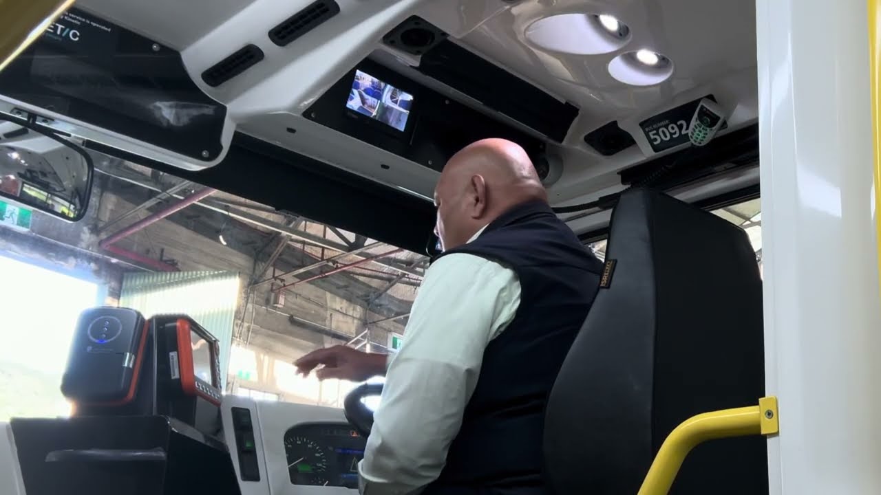Double decker road view Kilbirnie to Eastbourne 