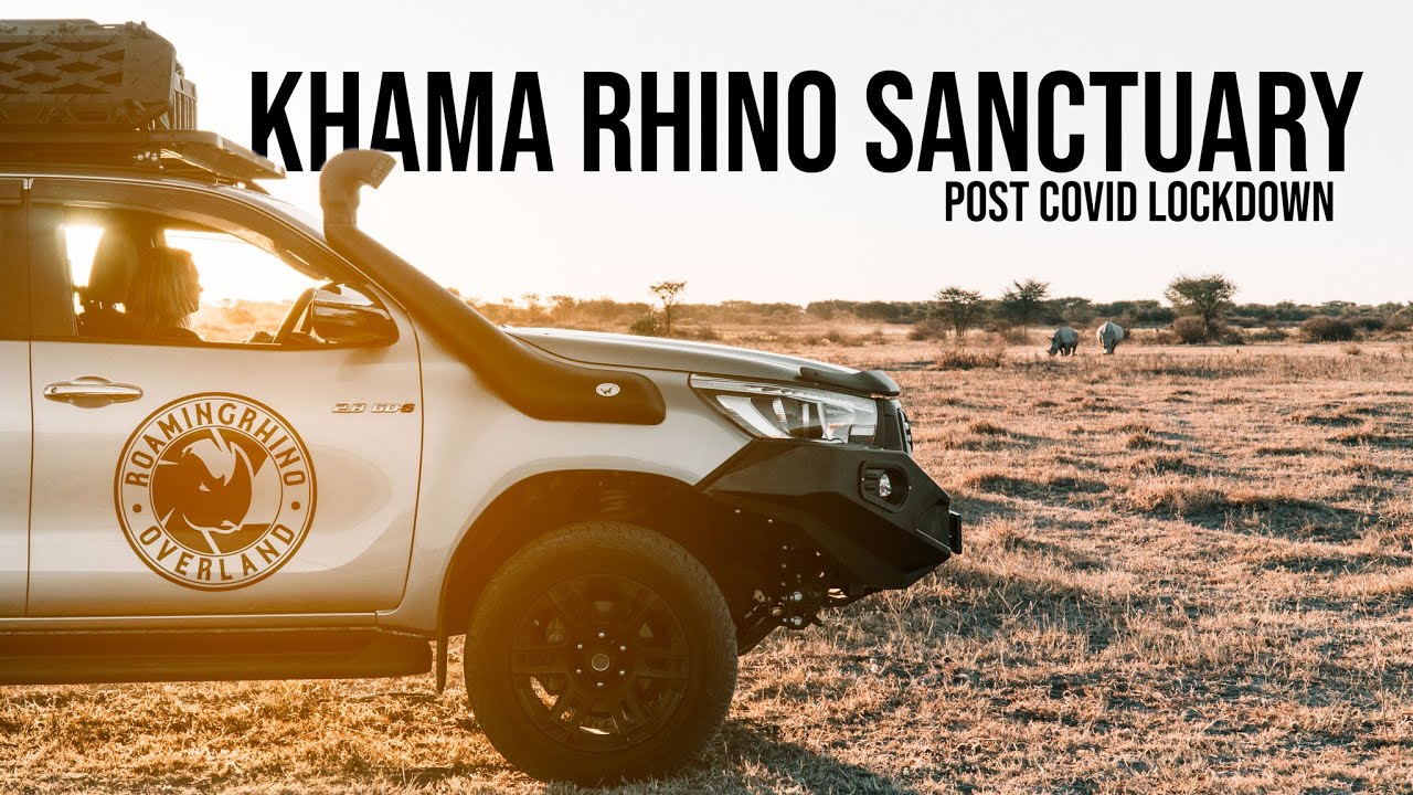 Rhinos got close at Khama Rhino Sanctuary | Africa camping | Botswana