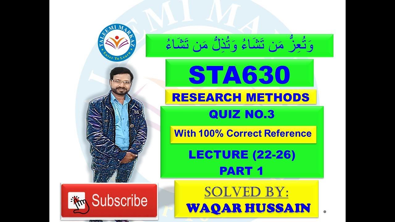 STA630 quiz no 3 solution by taleemi markaz part 1