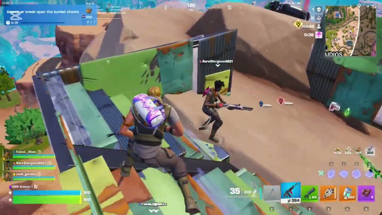 Great Win Squad Fortnite Build Gameplay 