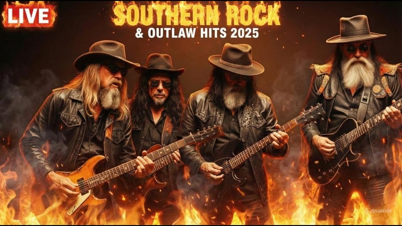 🔴 Southern Rock & Outlaw Radio | Hottest Guitar Hits 2025 (Lynyrd Skynyrd & The Eagles)