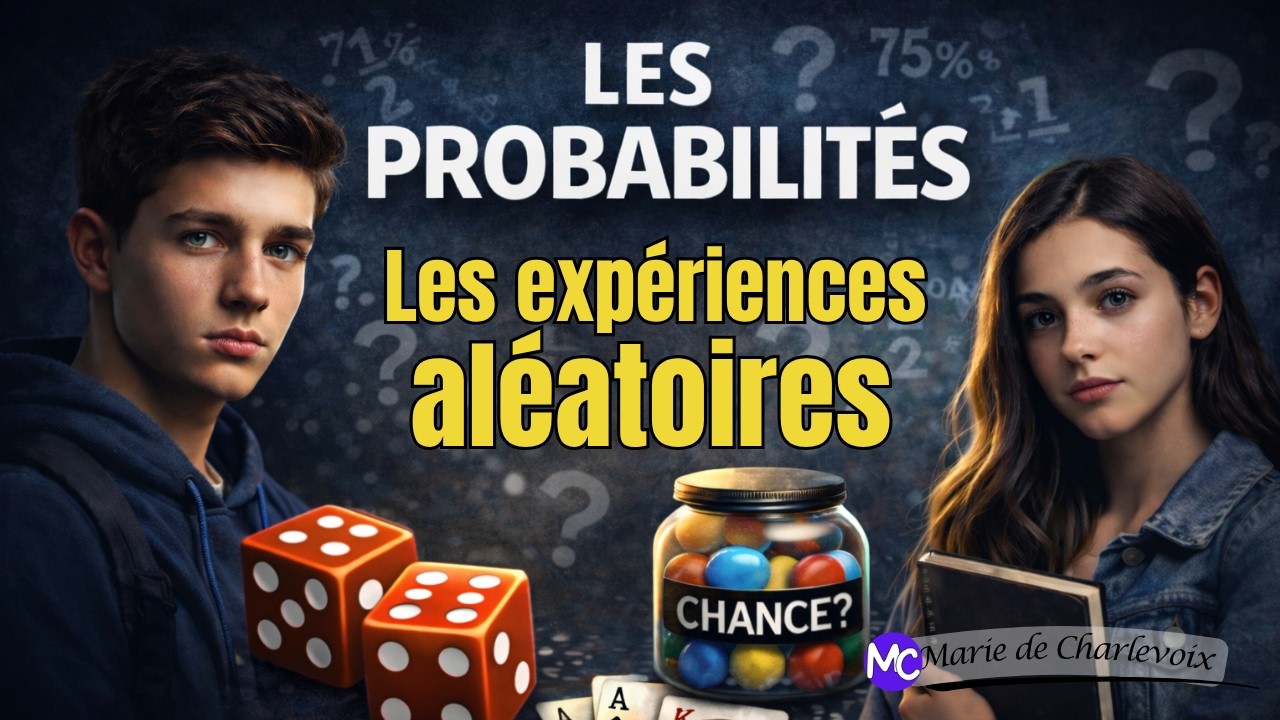 Les probabilit&eacute;s: Les exp&eacute;riences al&eacute;atoires Cours 66 ✔ CAHIER D'EXERCICES sur Marie de Charlevoix 😀