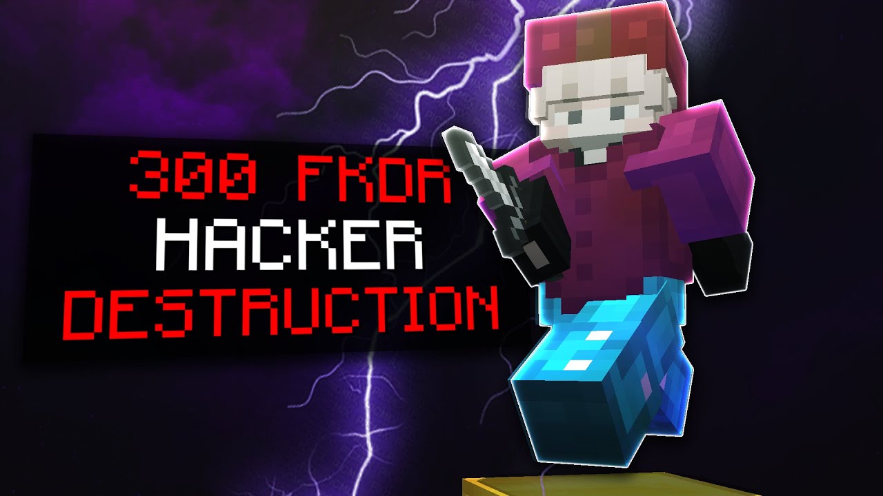 CRAZY 1v2 CLUTCH Against 300 FKDR HACKERS In Bedwars
