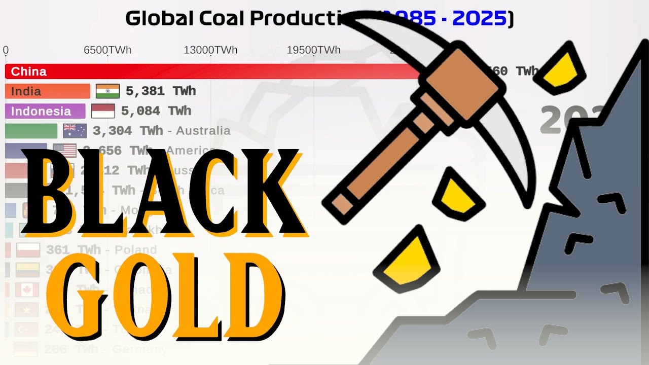 Coal Production by Country (1985–2025) | Data Visualization | WhoIsSecond | 
