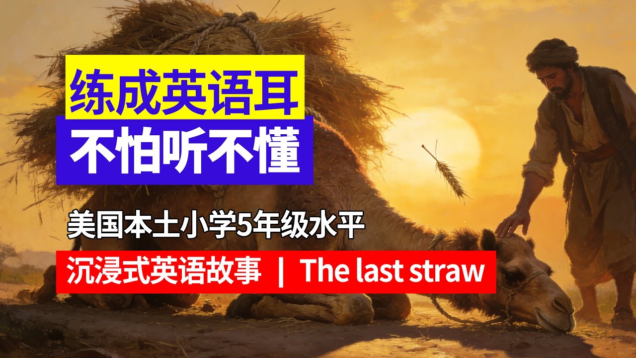 美国小学5年级水平｜沉浸式跟读｜用母语法自然形成英语耳｜从适合你的难度开始 大量反复听｜The last straw#英语口语 #英语听力 #日常英语 #母语学习法 #英语故事