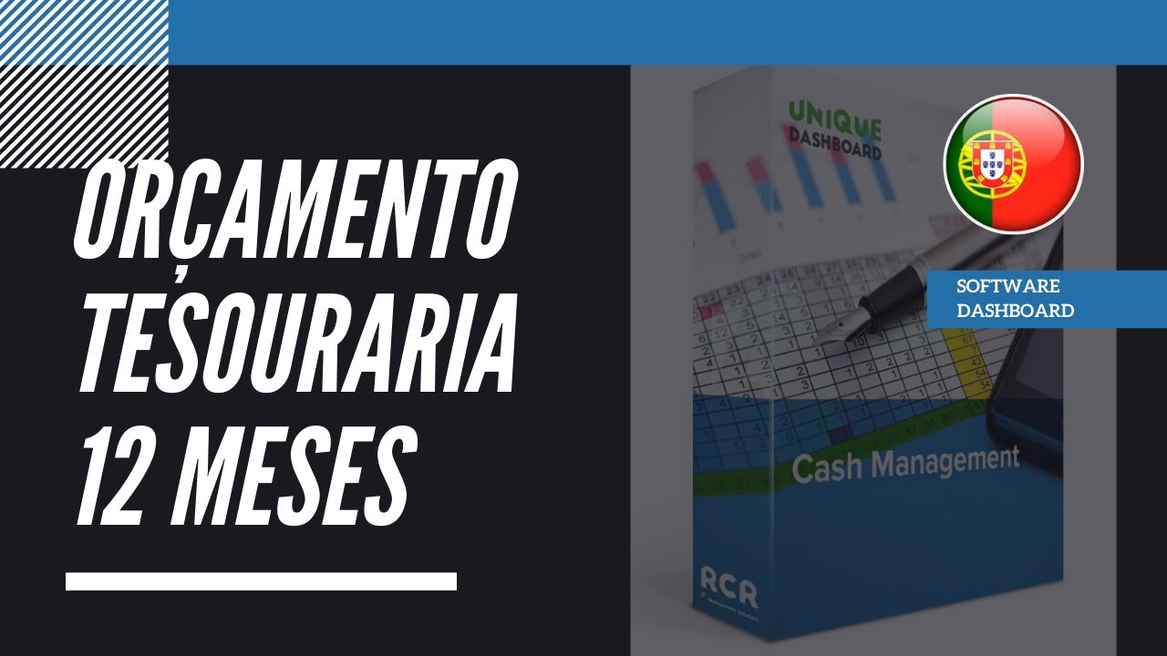 Software de Gestão de Tesouraria (Dashboard Orçamento Tesouraria 12 Meses)