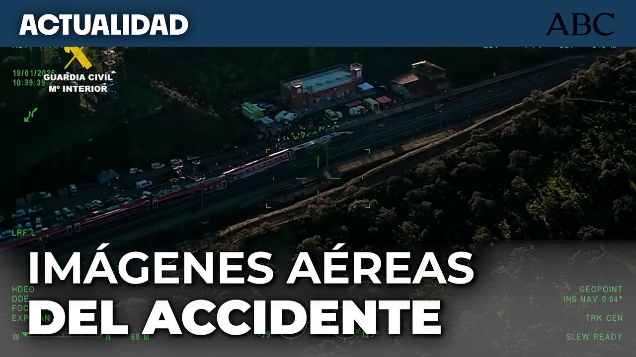 IMÁGENES AÉREAS del lugar DEL ACCIDENTE DE TREN EN ADAMUZ (Córdoba)