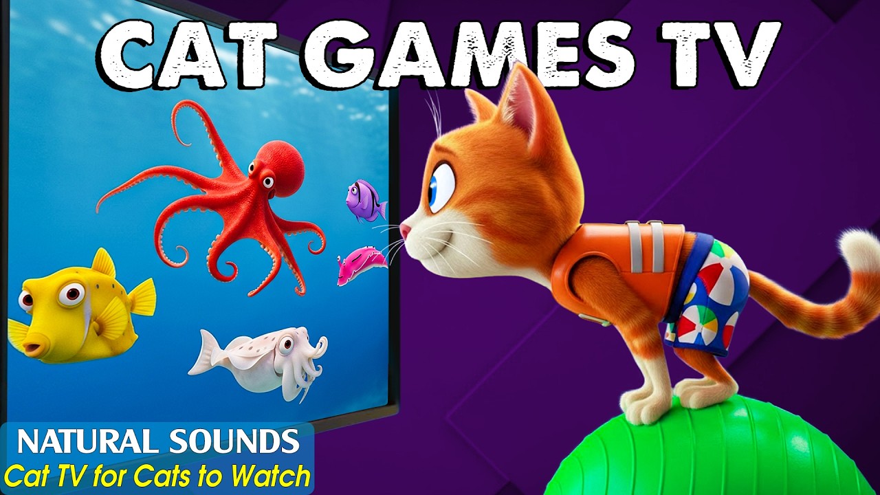 Relaxing CAT TV - CAT GAMES 3D | Ultimate Games for Cats to Keep Cat Entertained When Home Alone