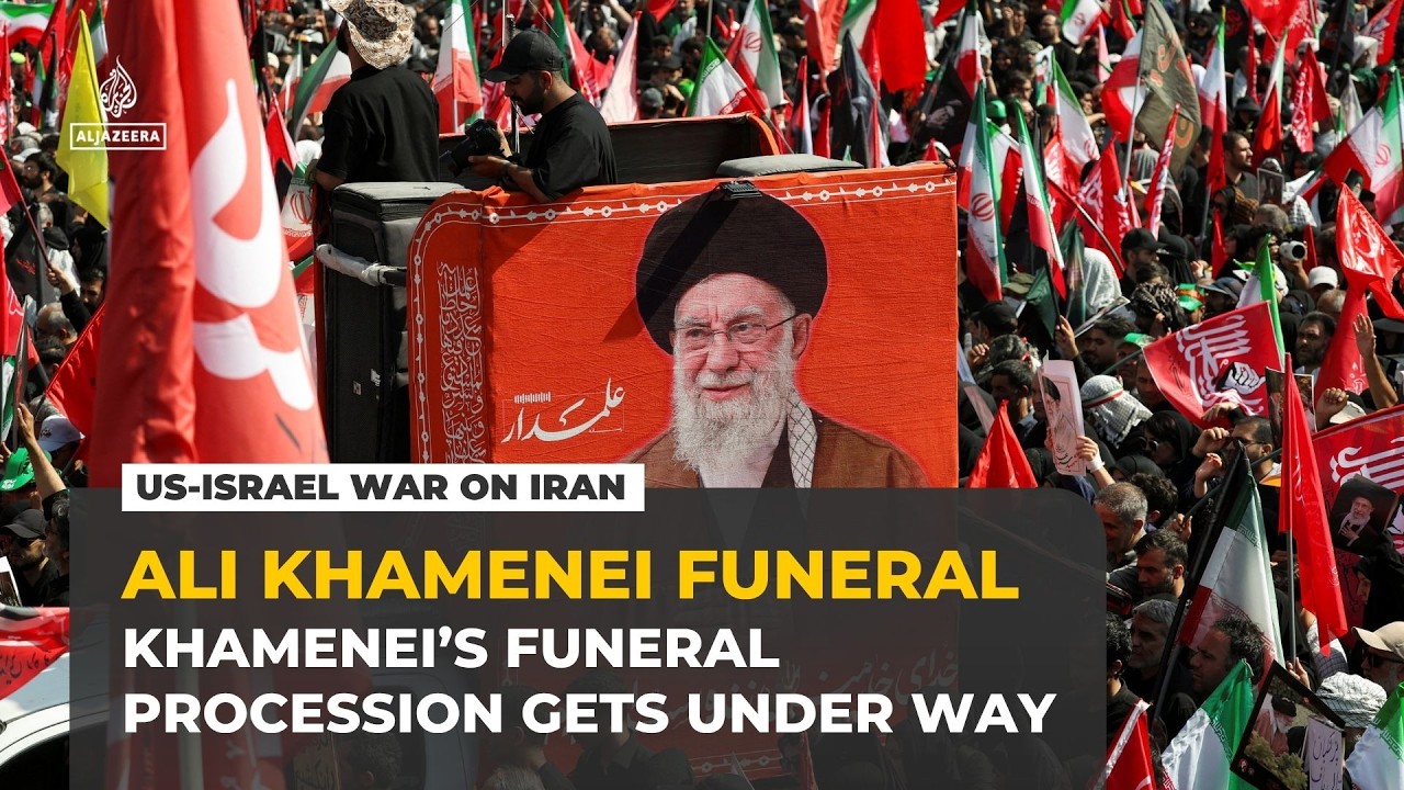 Funeral procession for Iran&rsquo;s slain Supreme Leader Ali Khamenei under way in Tehran