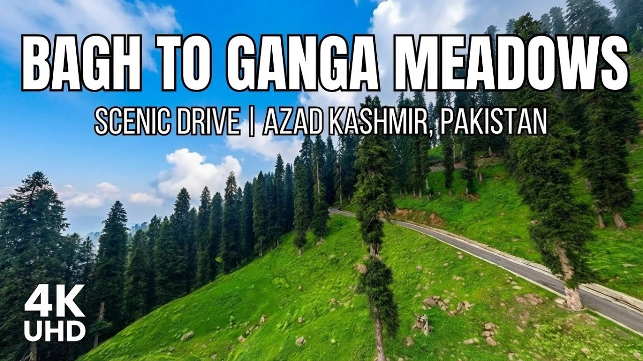 4K Ultra HD Scenic Drive to Ganga Choti | Bagh AJK Mountain Road Trip | Peaceful Nature Driving