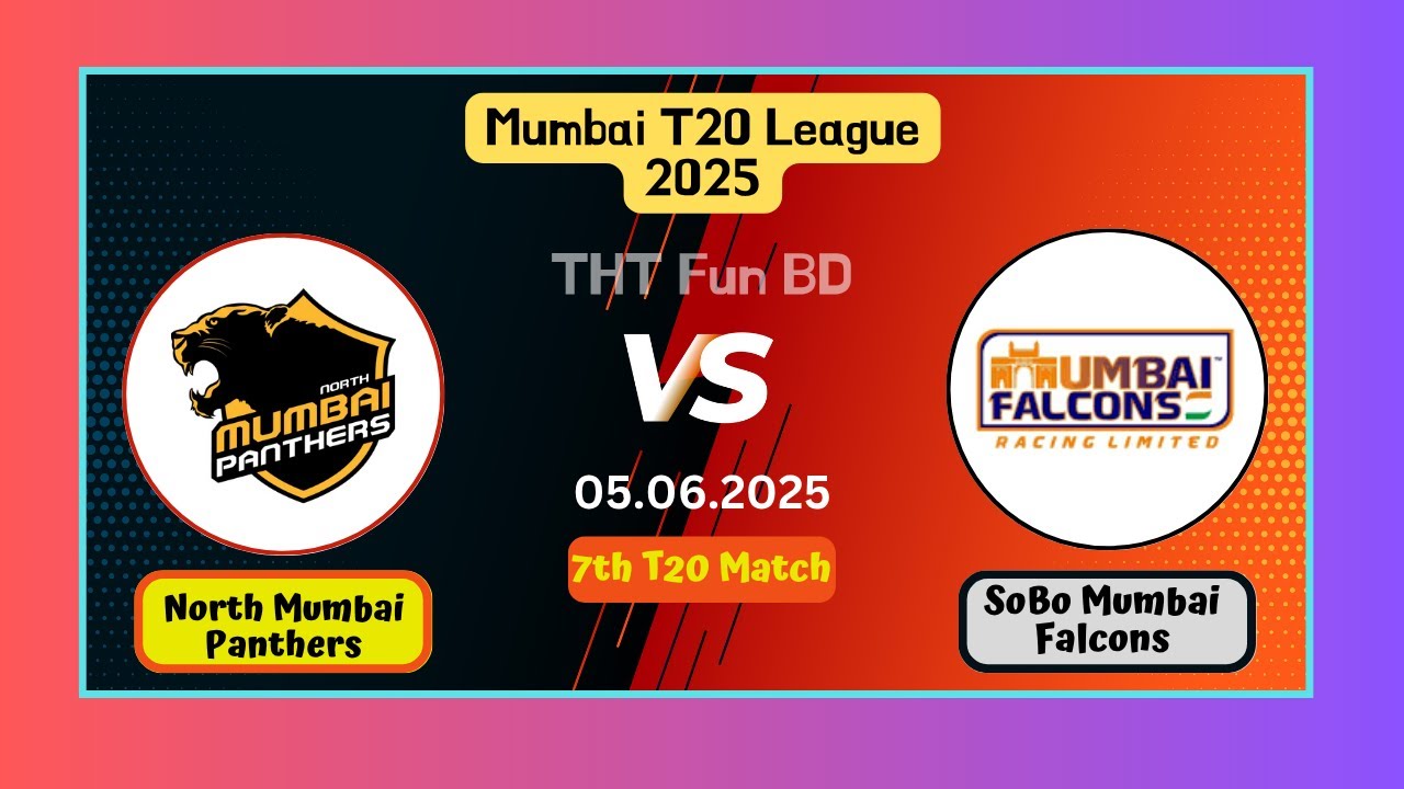 North Mumbai Panthers vs SoBo Mumbai Falcons | NMP v SMF | Mumbai T20 League Live Score Stream 2025