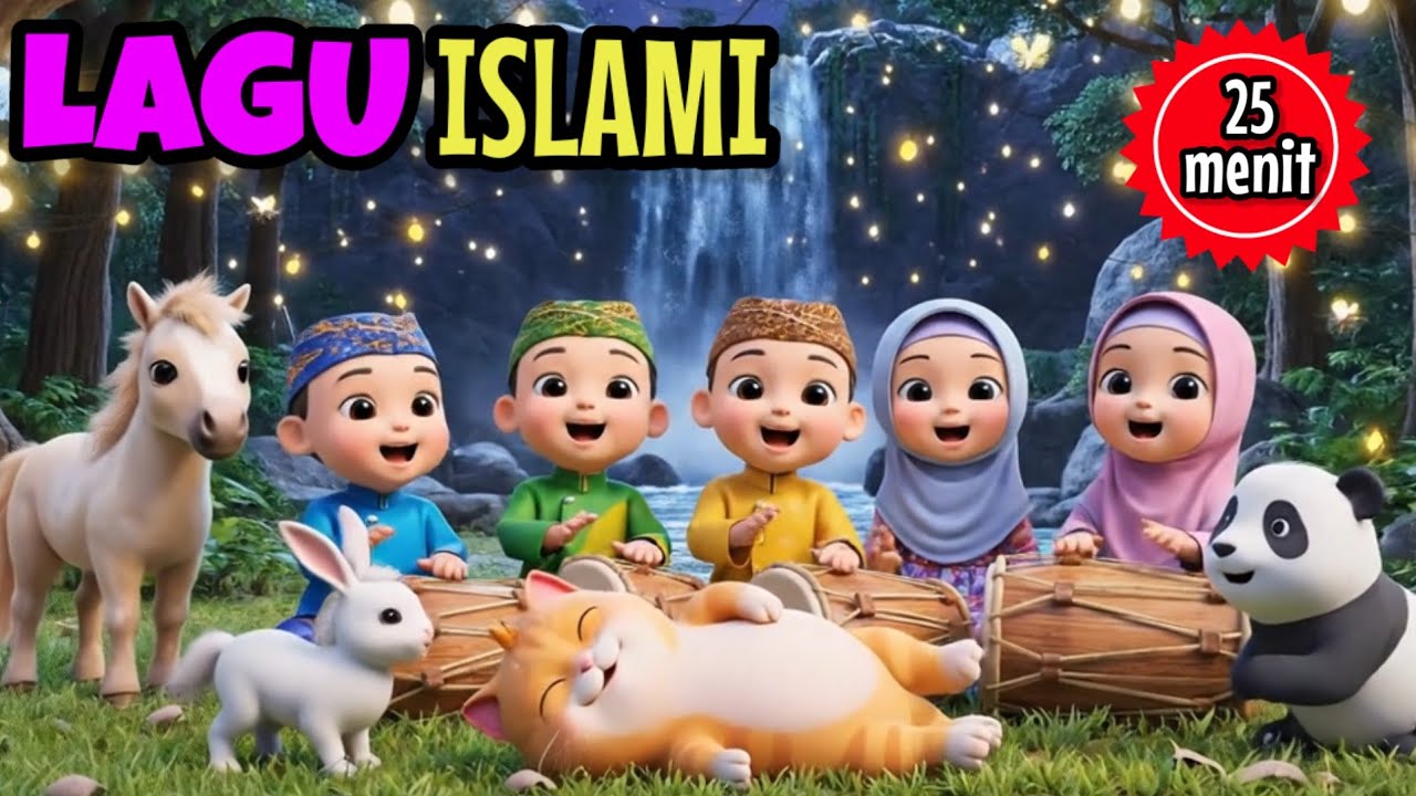 Lagu anak islami 25 menit - allahul kahfi sholawat badar sholawat Busyro sholawat Jibril