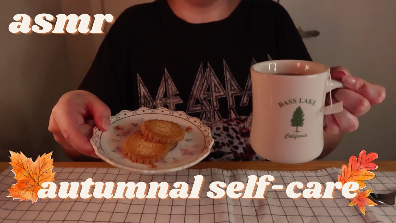 ASMR Autumnal Cozy Tea ☕️🍂 Self-Care Night 🍂 Relaxing Affirmations🌙Tarot Cards (Lo-Fi Soft-Spoken)