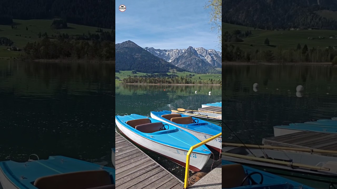 Walchsee Magic: Lake, Town & Alps 🇦🇹 #Shorts