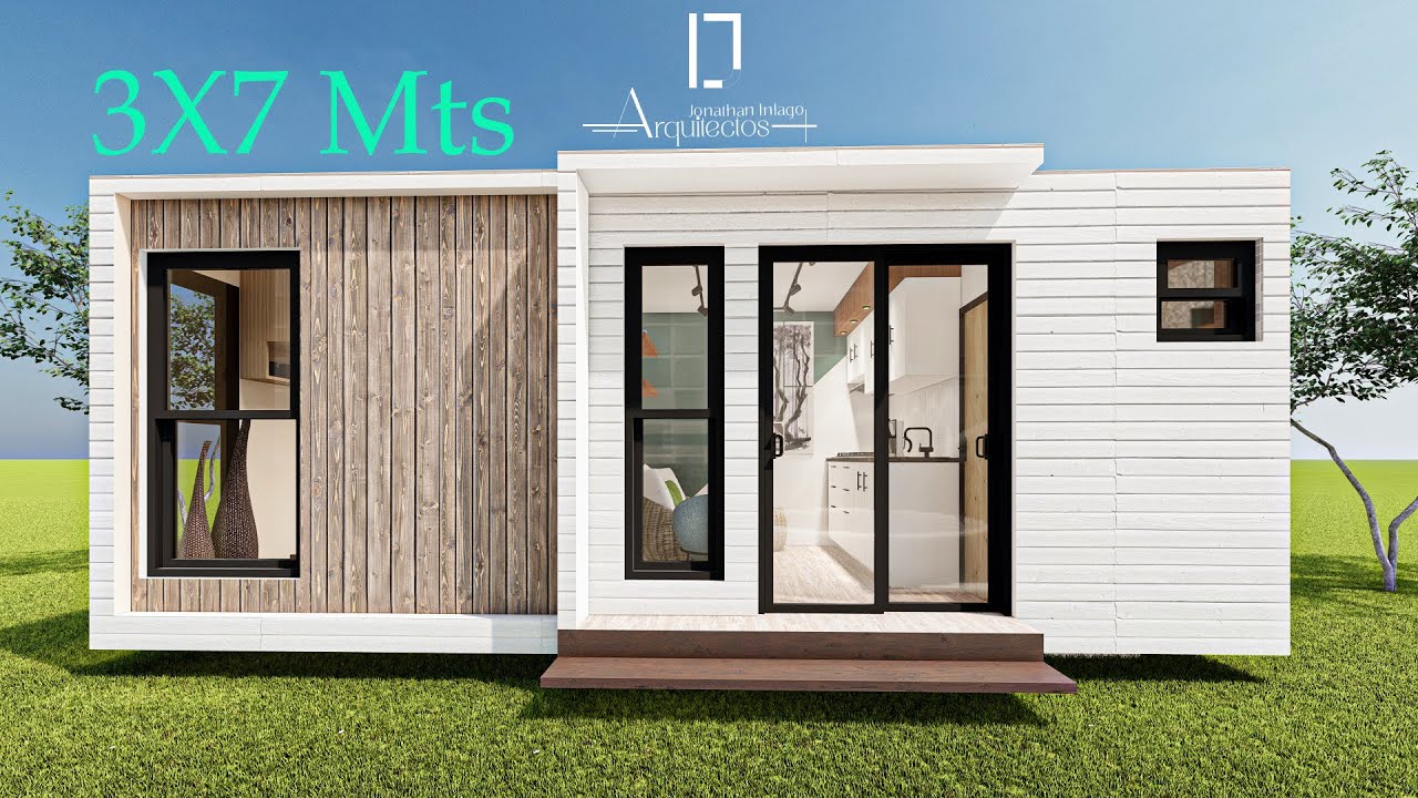 MINI CASA - MINI HOUSE 3X7 METROS (PLANO) SALA, COCINA, DORMITORIO, BAÑO