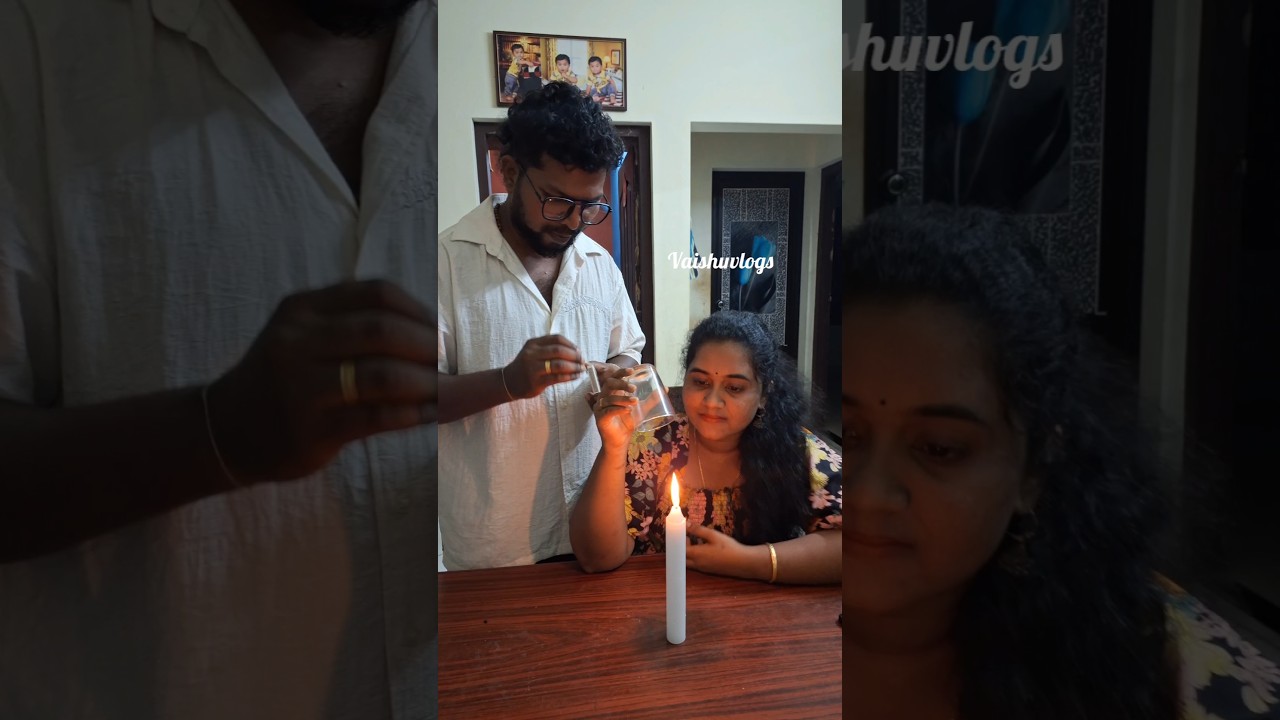 candle trend🔥😇😂 #comedy #vaishuvlogs #love #funny #yt #husbandwife #vaishnanandhu #fun