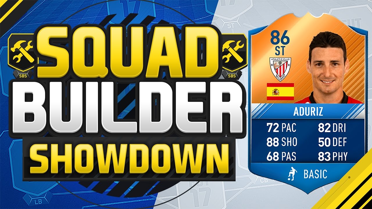 FIFA 17 SQUAD BUILDER SHOWDOWN!!! MAN OF THE MATCH ADURIZ!!! Fifa 17 Squad Duel
