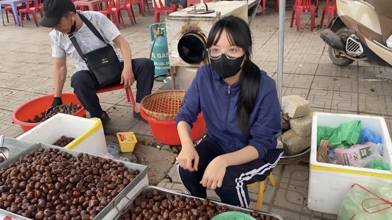 Không khí tết ở Thái Nguyên, ủng hộ em gái bán hạt dẻ Cao Bằng
