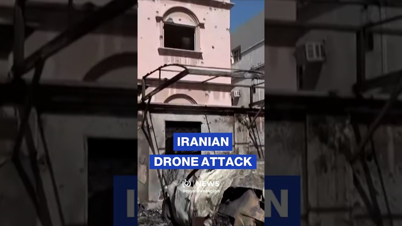 Aftermath of Iranian drone attack on Bahrain