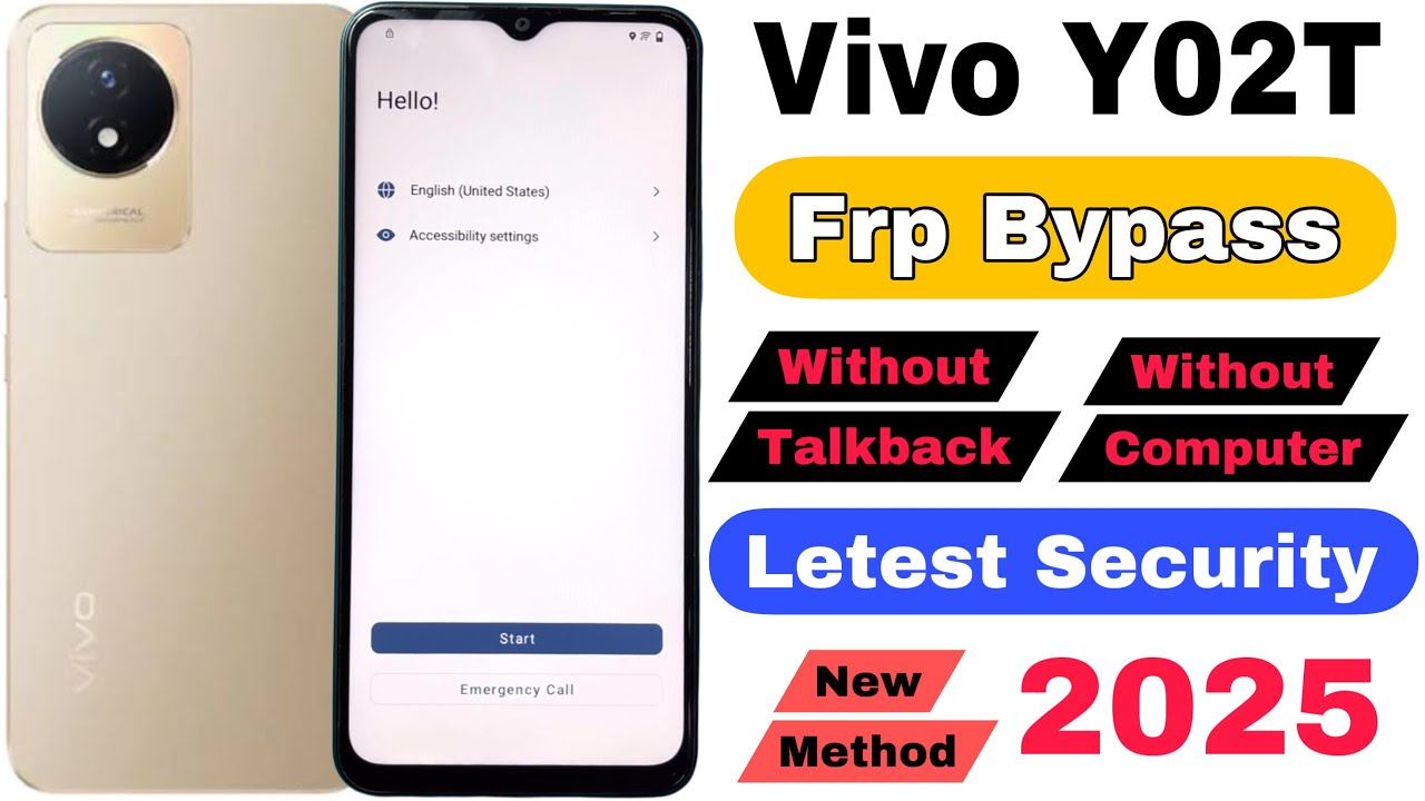 Vivo Y02T Frp Bypass | Without Pc | Google Account Lock Unlock - No Talkback New Method 2025