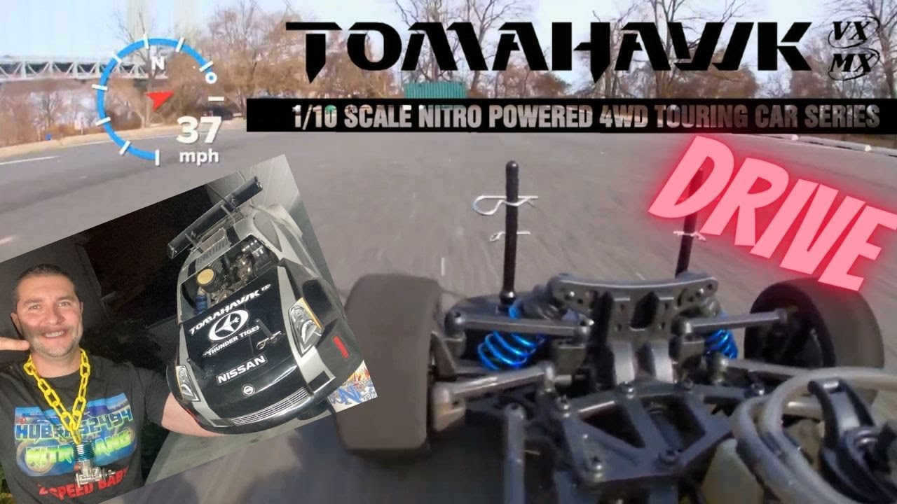 Thunder Tiger Tomahawk Nissan 350Z Nitro On Road - QUICK RUN - Real Start & Test Run