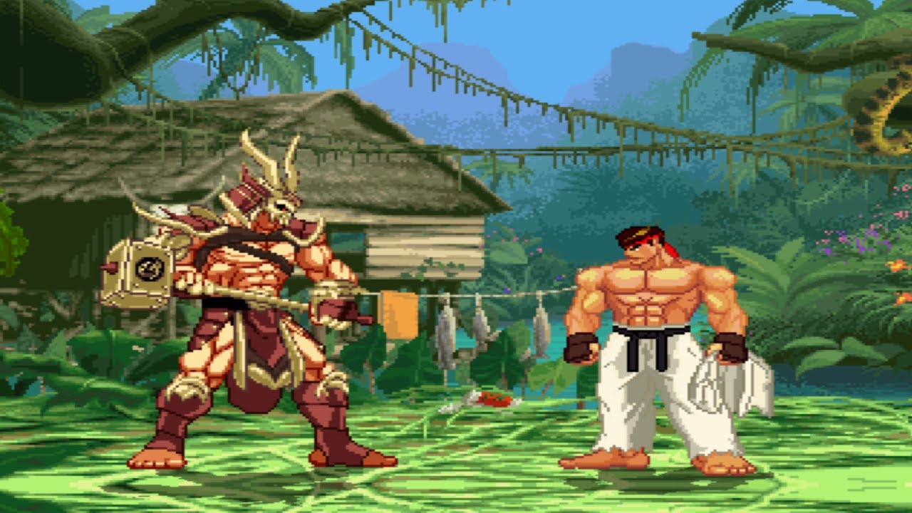 Shao Kahn vs Shin Ryu SUPER CRAZY FIGHT😤 Mortal Kombat vs Street Fighter Mugen