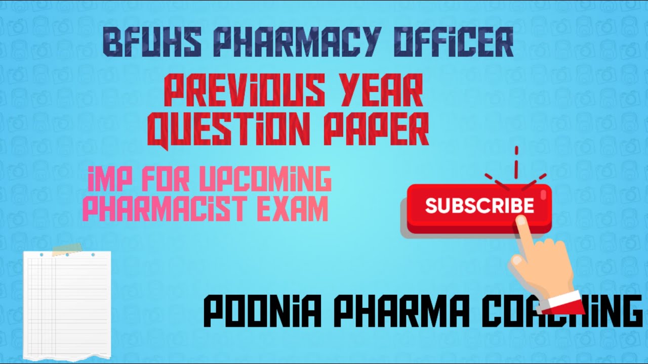 Bfuhs punjab pharmacy officer question paper 2025