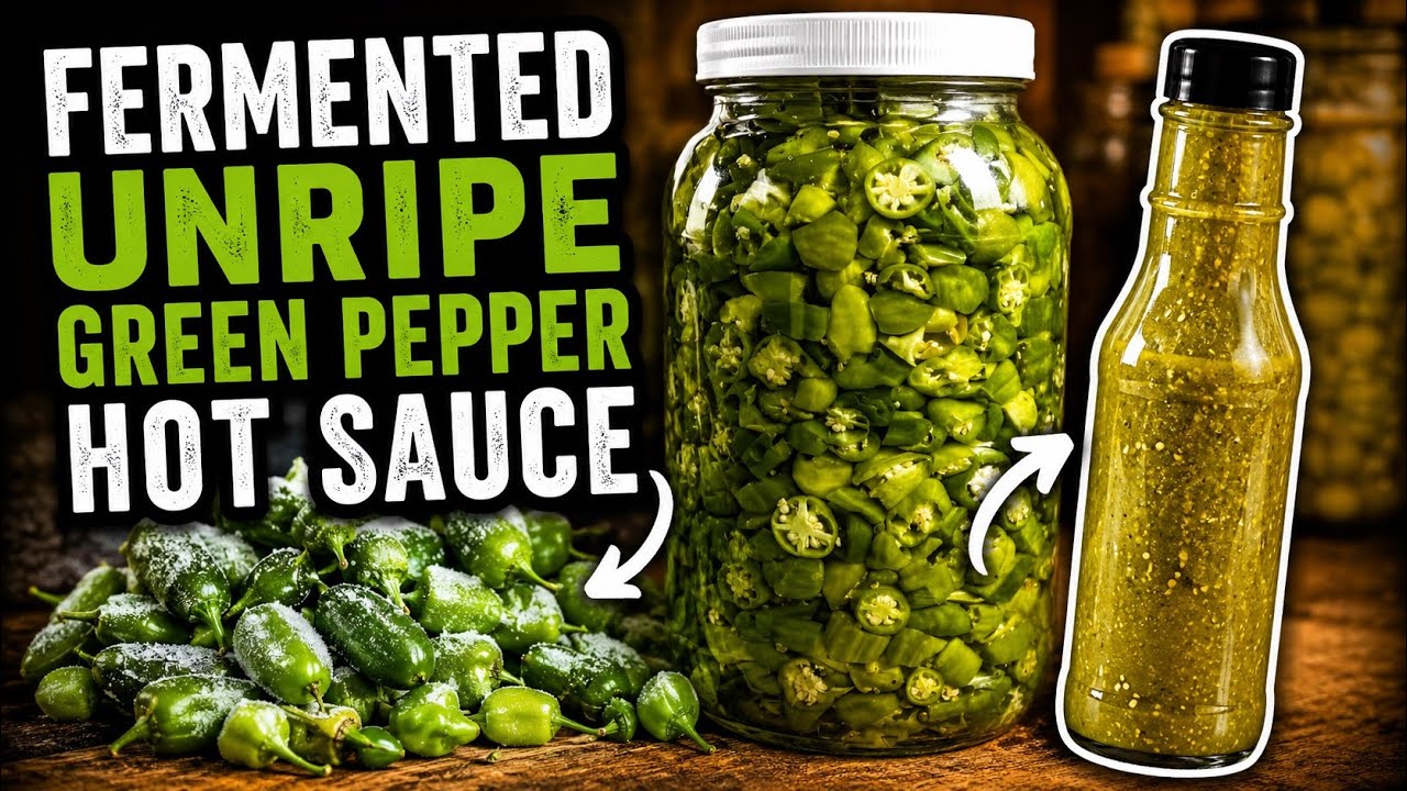 Fermented Green Hot Sauce from Unripe Chili Peppers