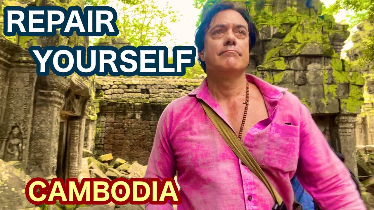 Repair Yourself!  Ta Prohm Temple Cambodia Travel, Digital Nomad Minimalist Backpacking