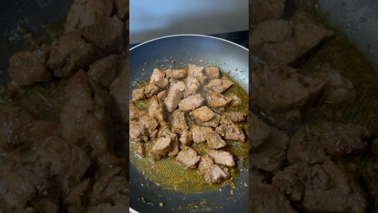 garlic butter lamb bites😋