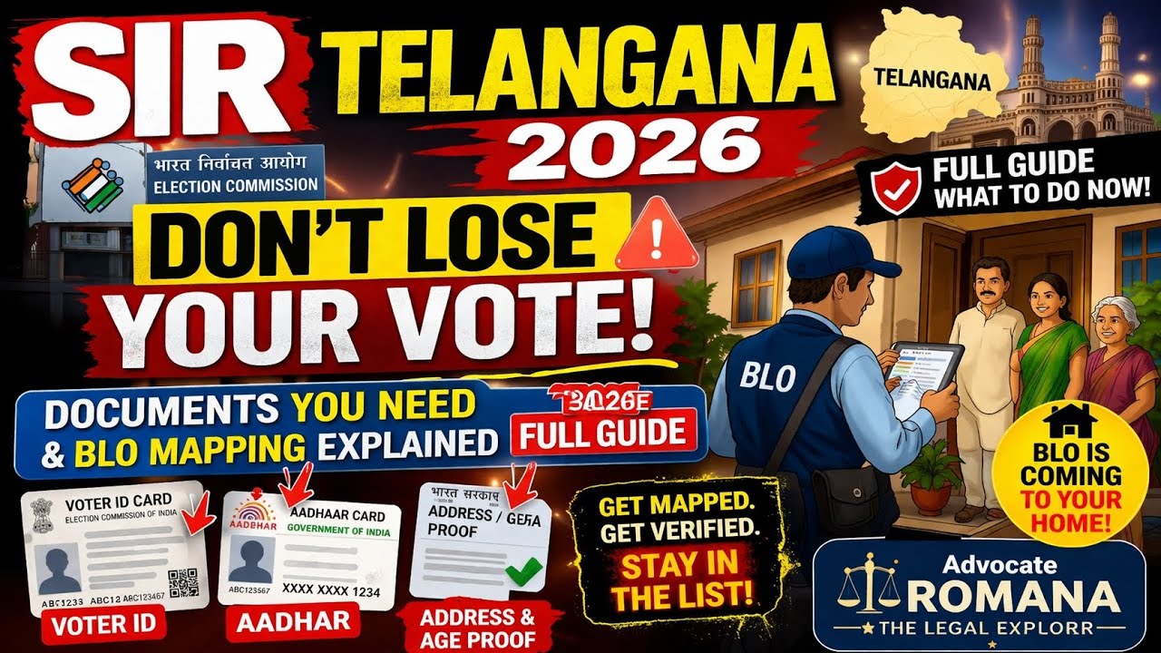 SIR in Telangana: Complete Guide for Hyderabad Voters &ndash; Documents, Forms & BLO Visit 2026