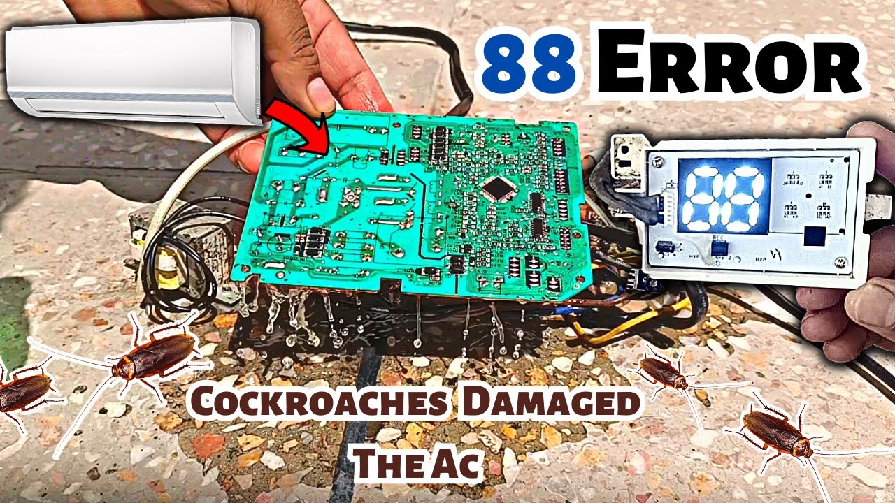 Inverter Ac 88 Error Code - Cockroaches Damaged The PCB! Repair