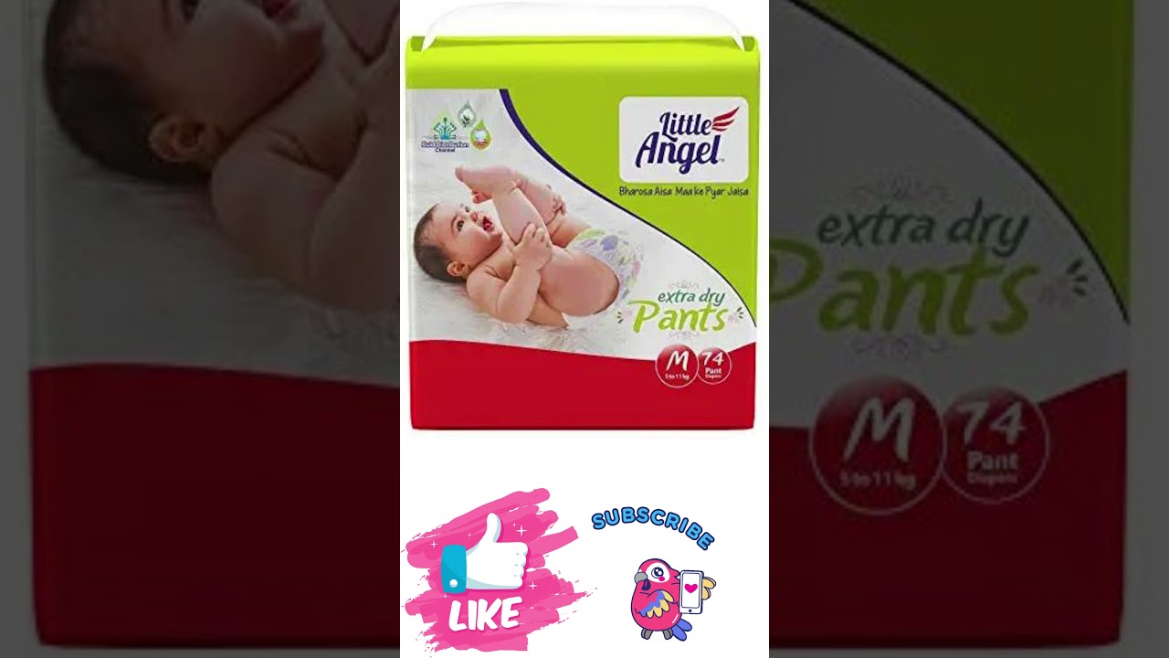 LITTLE ANGEL BABY DIAPER PANTS, MEDIUM (5 - 11 KG), 74 COUNT
