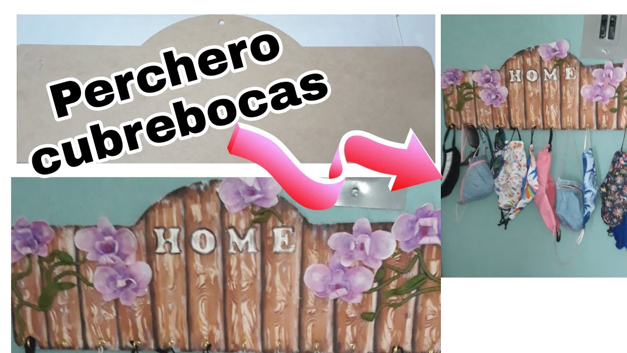 Como hacer un  perchero de madera para tapabocas barato y fácil parte 1