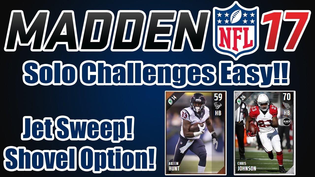 MADDEN 17 Ultimate Team Tips | How to beat Solo Challenges EASILY! | Jet Sweep + Shovel Option