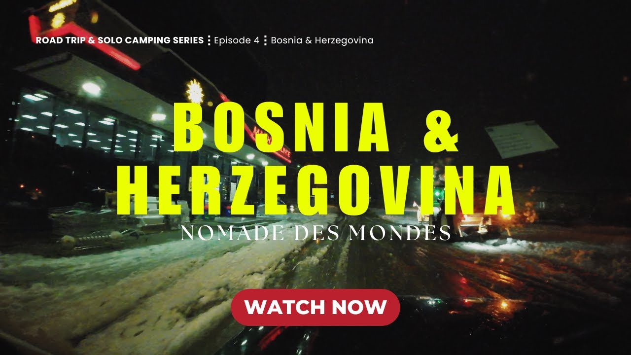 🇧🇦 Bosnia & Herzegovina Night Drive: Snowy Highways & City Lights | #ASMR