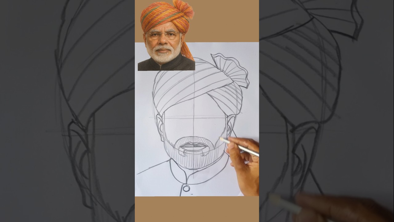Easy Narendra Modi Drawing 😎