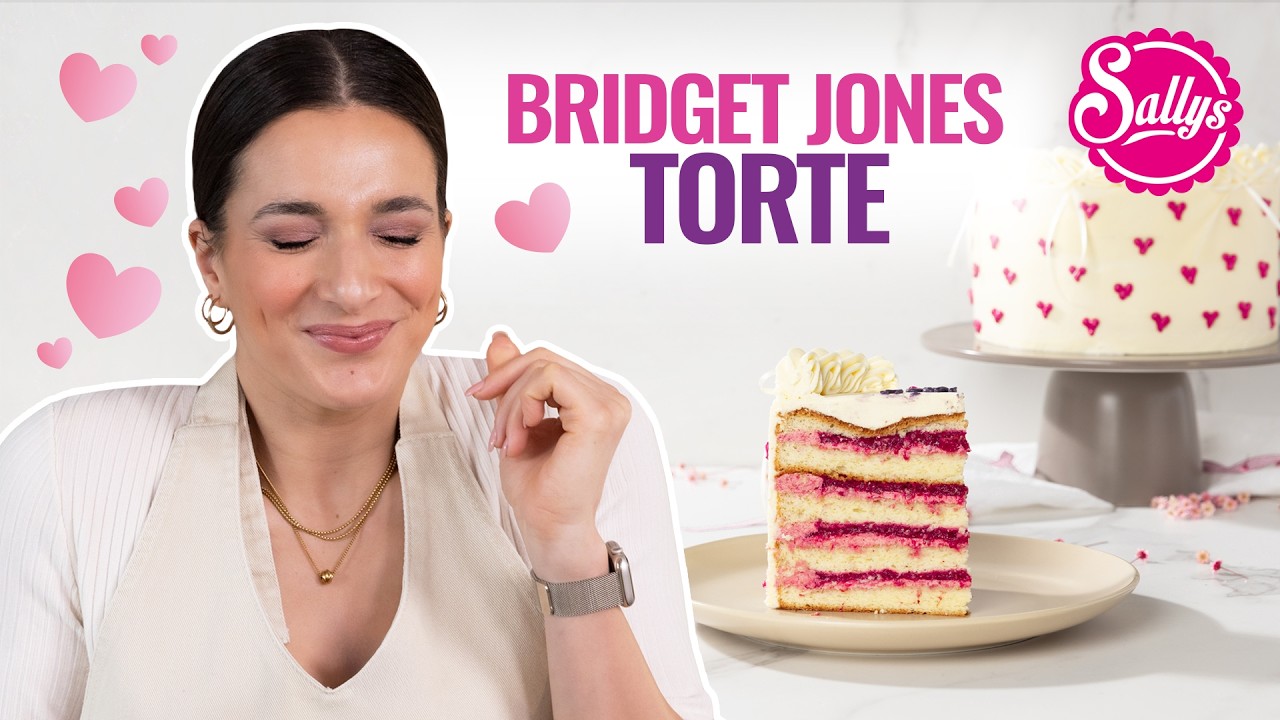 Valentinstag Torte 💗💜 Bridget Jones / fruchtige Erdbeer Buttercreme-Torte / Sallys Welt