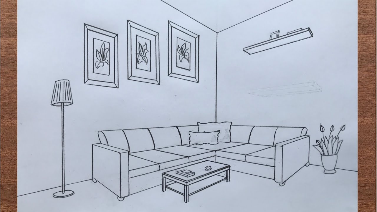 How to Draw a Room in 2-Point Perspective