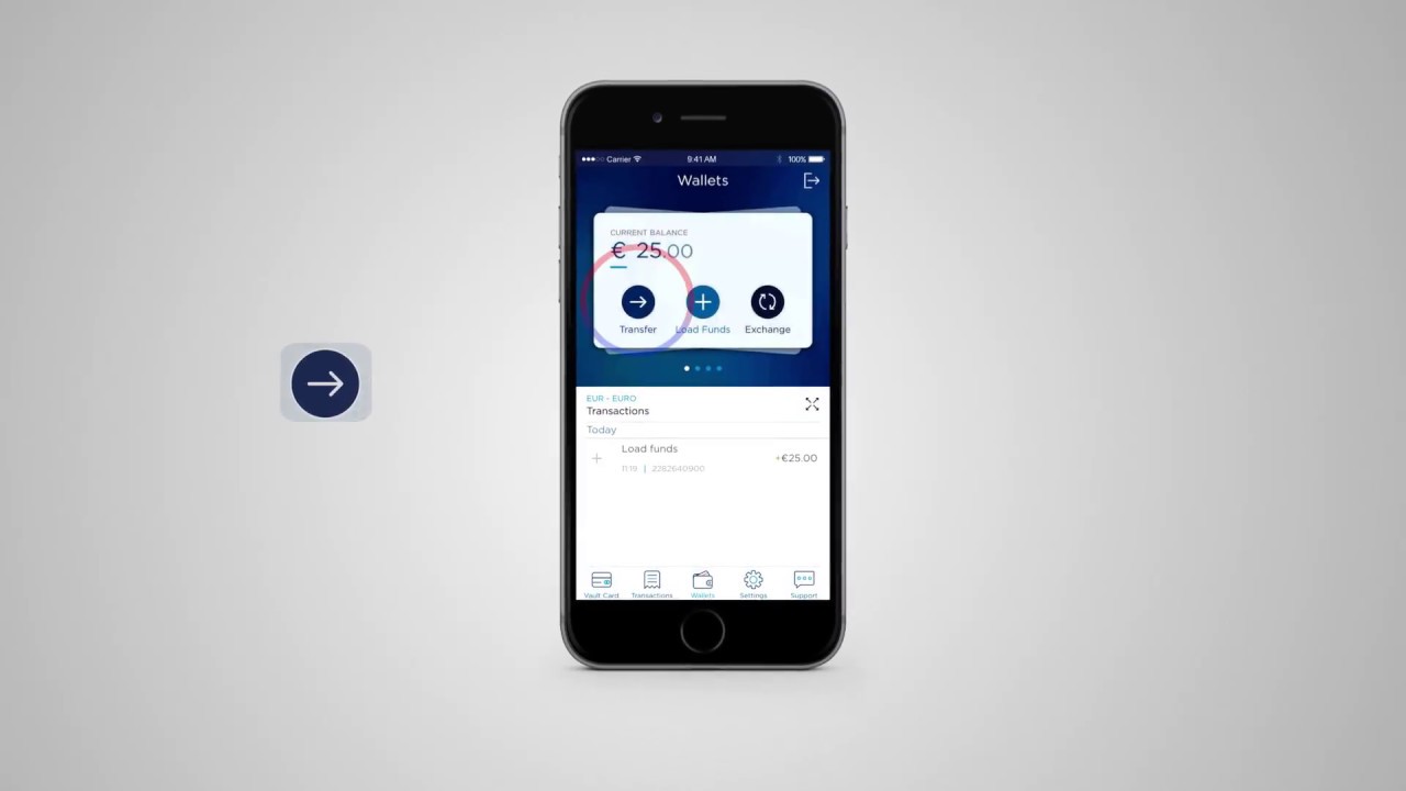 Vault - How to transfer money between Vault accounts