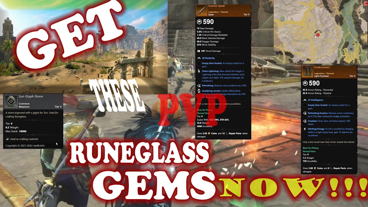 Best RuneGlass PvP Gems (Farm Method)NEW WORLD