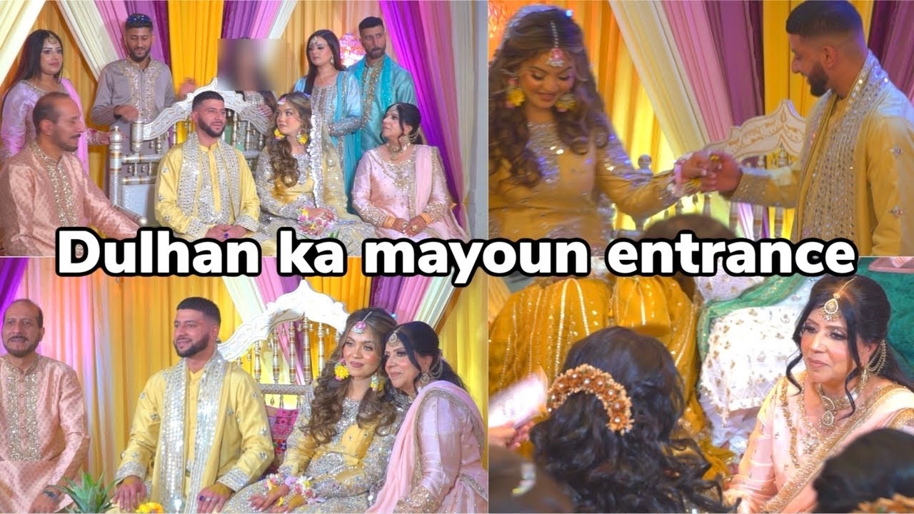 THE BRIDES MAYOUN ENTRANCE 🤩|| MAMA PLAYS THE DHOLKI 🎉|| 