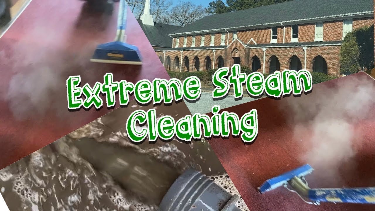 EXTREME STEAM 💨💨 cleaning dirty carpets and pews