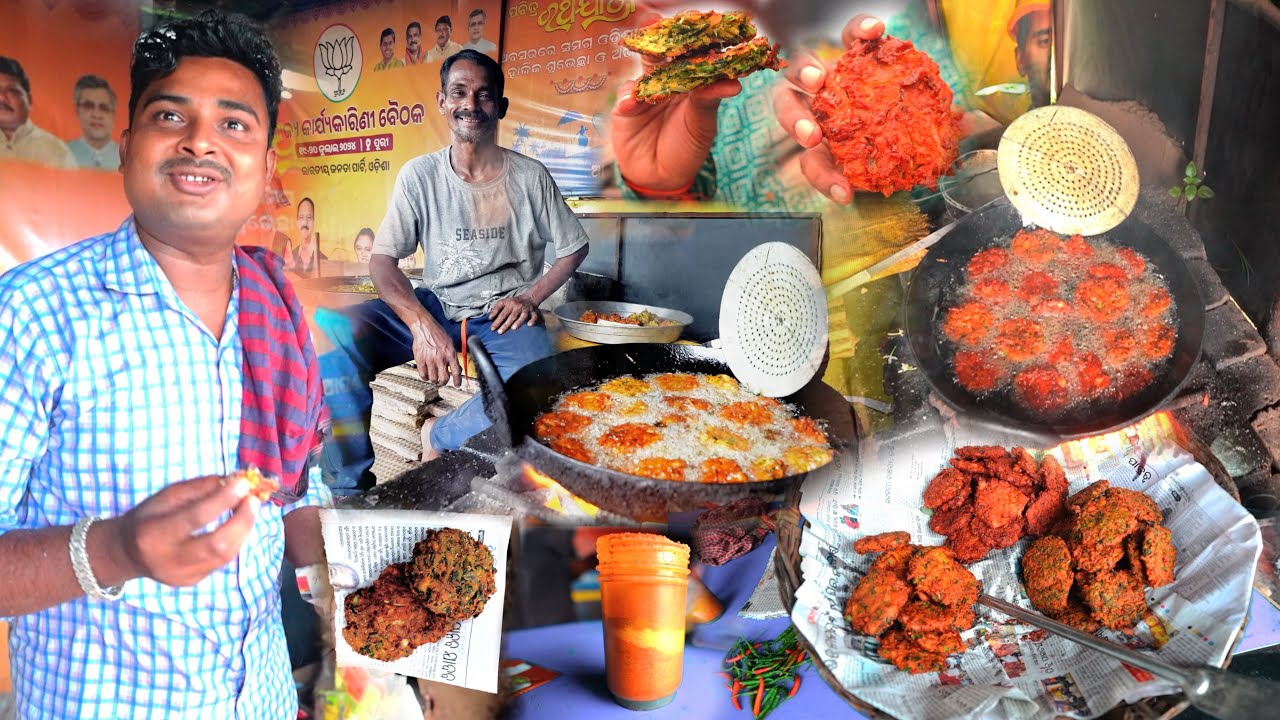 ଏମିତି ପିଆଜି କୋଉଠି ପାଇବନି | all vegetables use in pokada | Only 7 rupees | @Odia Bhari Badhia