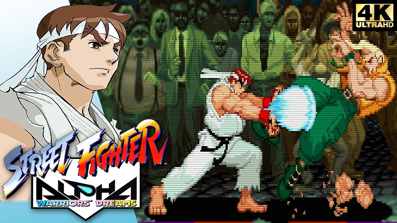 Street Fighter Alpha • Ryu ( Arcade / 1995 ) 4k 60FPS