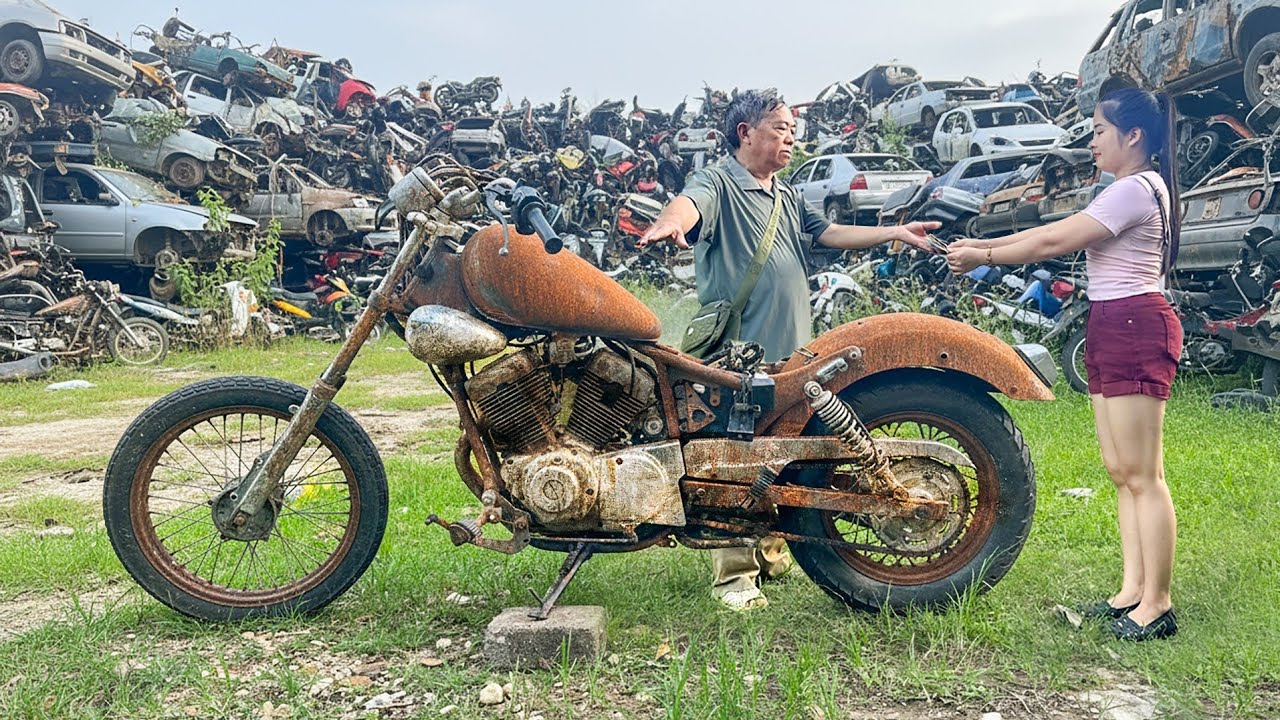 The Old Man's Rusty BENDA BD300 has been Abndoned 30 Years, I'll Make it a Harley-Davidson!