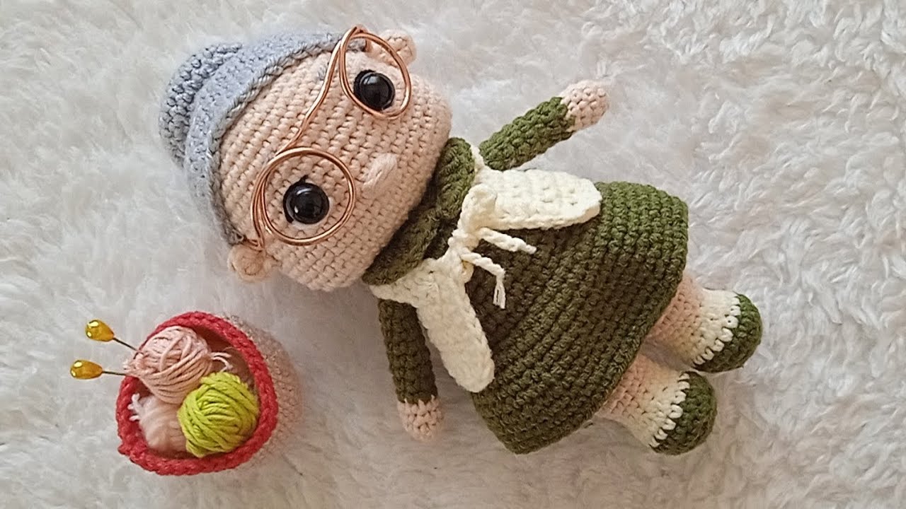 Amigurumi Hayriye nine yapımı (Bölüm 1) Kafa,peruk gözlük yapılışı