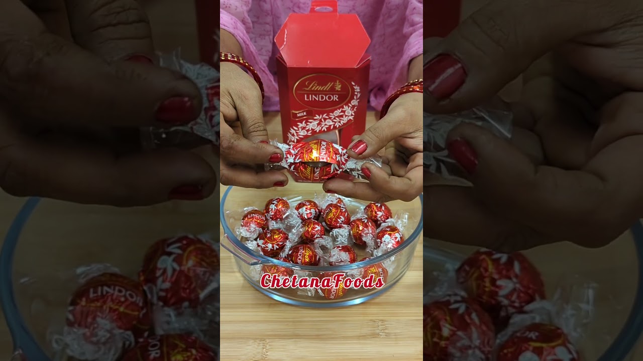World's best chocolate unlocking🤤 Happy Valentines Day Gift🌹 #shorts #lindt #swisschocolate #dessert