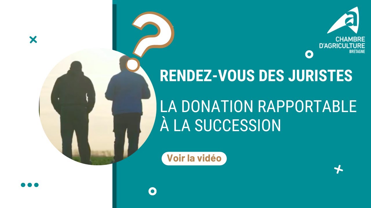 RDV des juristes - La donation rapportable à la succession